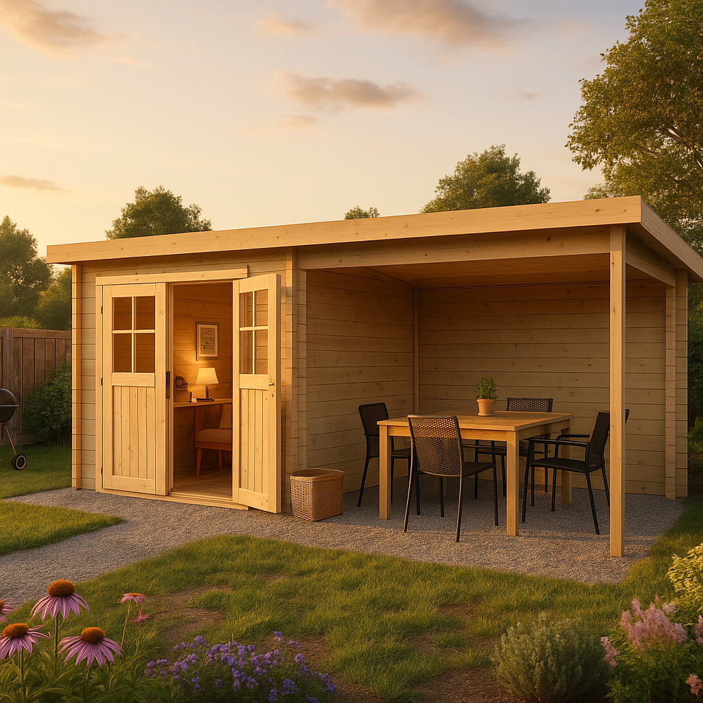 Fjordholz Pultdach Gartenhaus Modell Ezra 4J Fjordholz Pultdach Gartenhaus Modell Ezra 4J