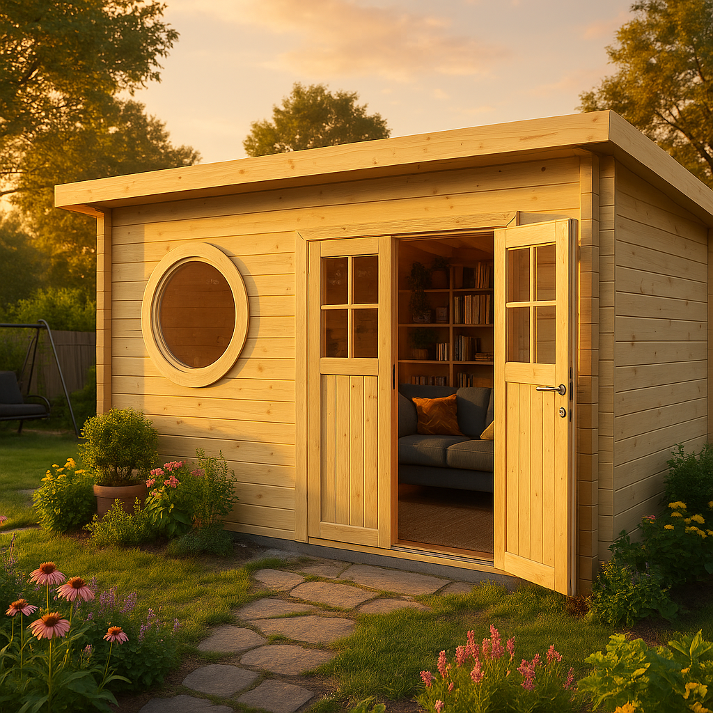 Fjordholz Pultdach Gartenhaus Modell Ezra 4M
