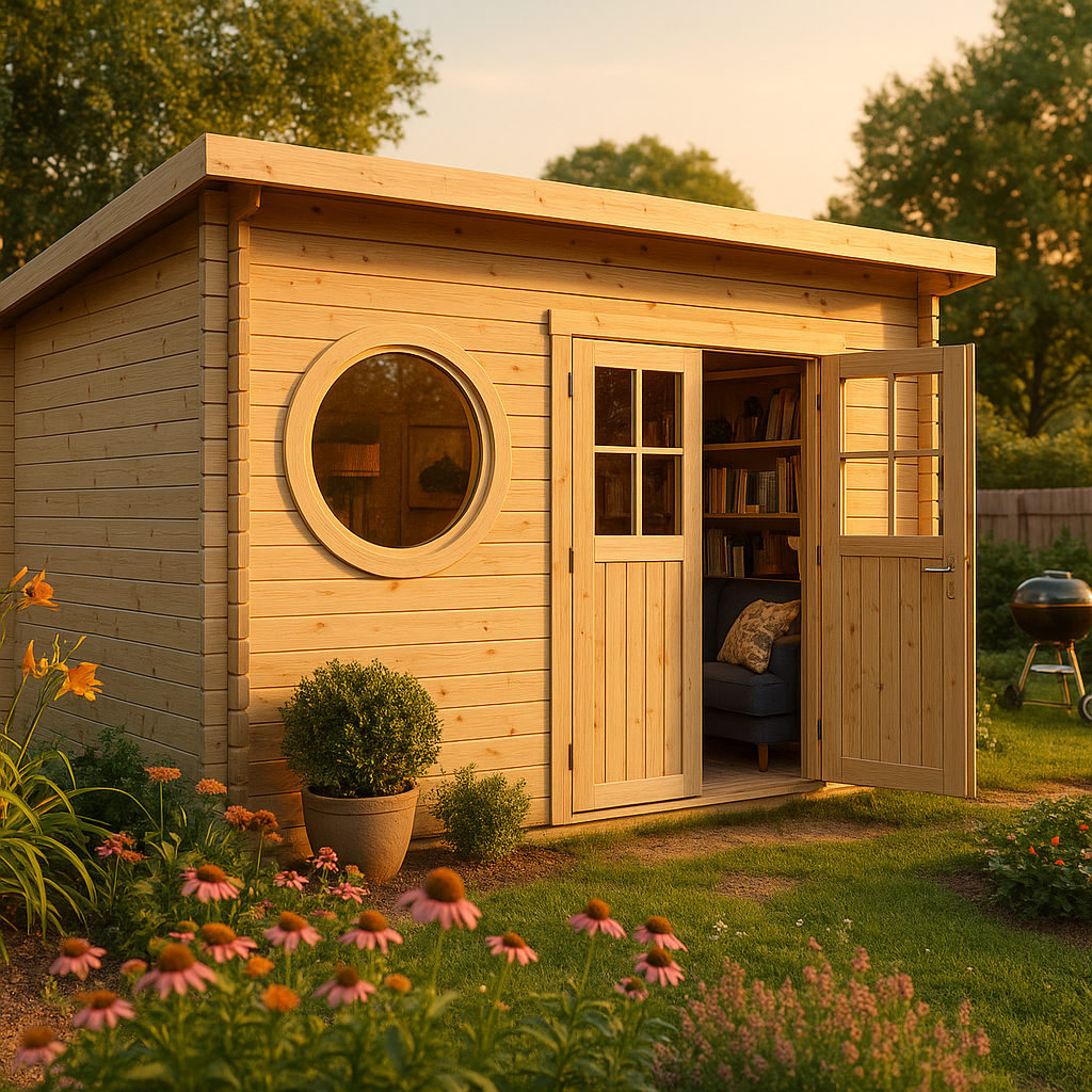 Fjordholz Pultdach Gartenhaus Modell Ezra 4M Fjordholz Pultdach Gartenhaus Modell Ezra 4M