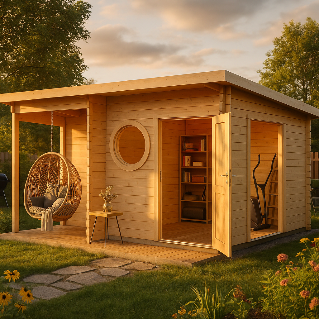 Fjordholz Pultdach Gartenhaus Modell Ezra 4O