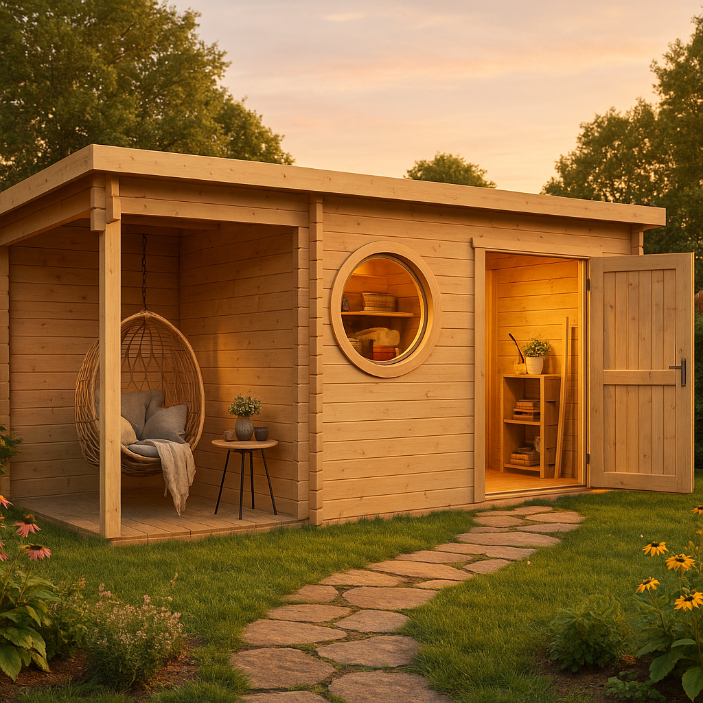 Fjordholz Pultdach Gartenhaus Modell Ezra 4O Fjordholz Pultdach Gartenhaus Modell Ezra 4O
