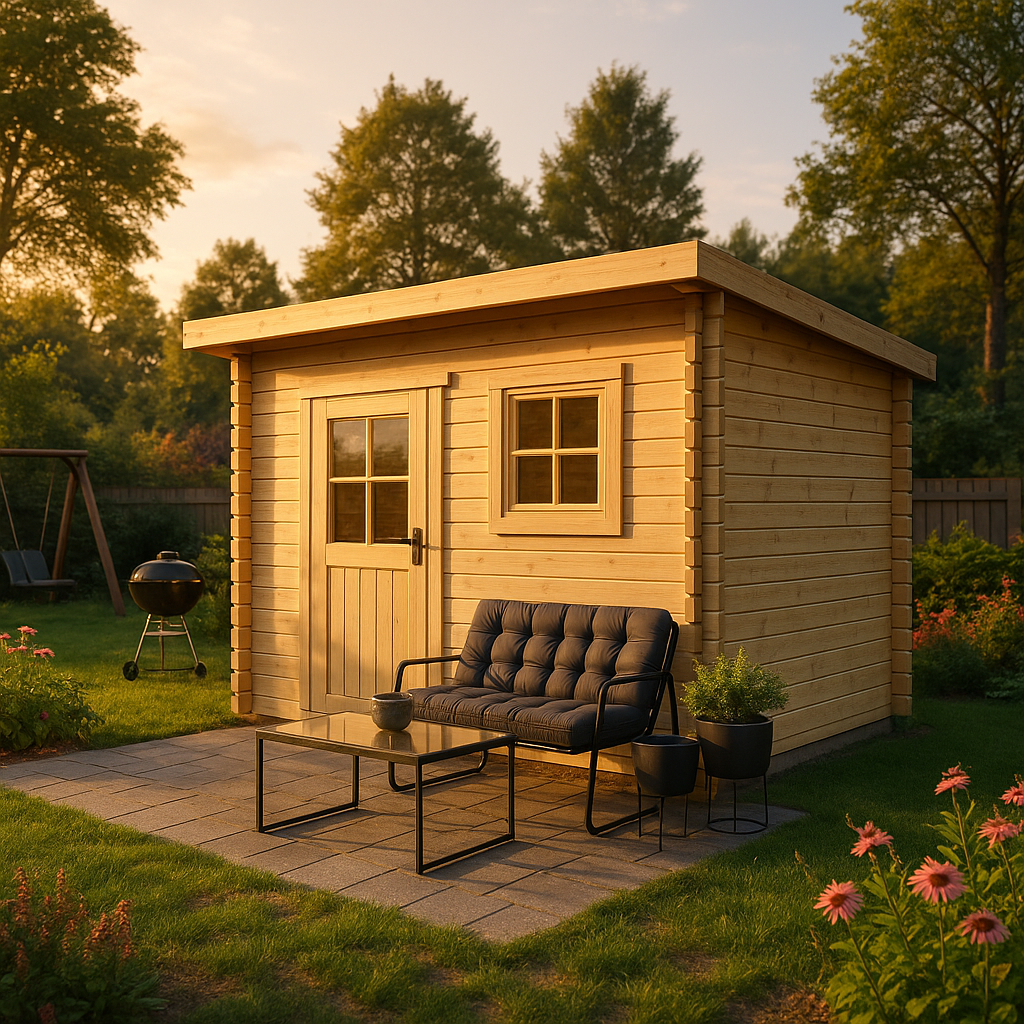 Fjordholz Pultdach Gartenhaus Modell Ezra 5B Fjordholz Pultdach Gartenhaus Modell Ezra 5B