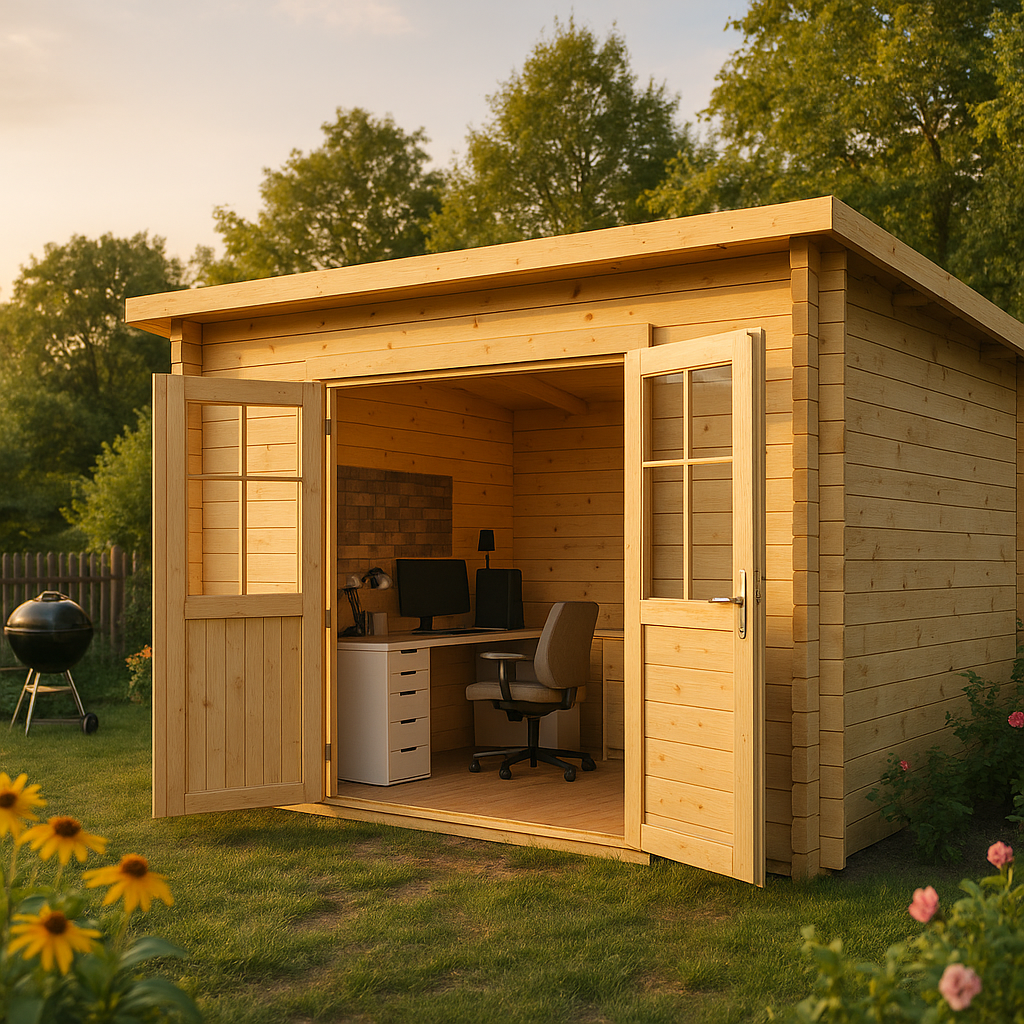 Fjordholz Pultdach Gartenhaus Modell Ezra 5D Fjordholz Pultdach Gartenhaus Modell Ezra 5D
