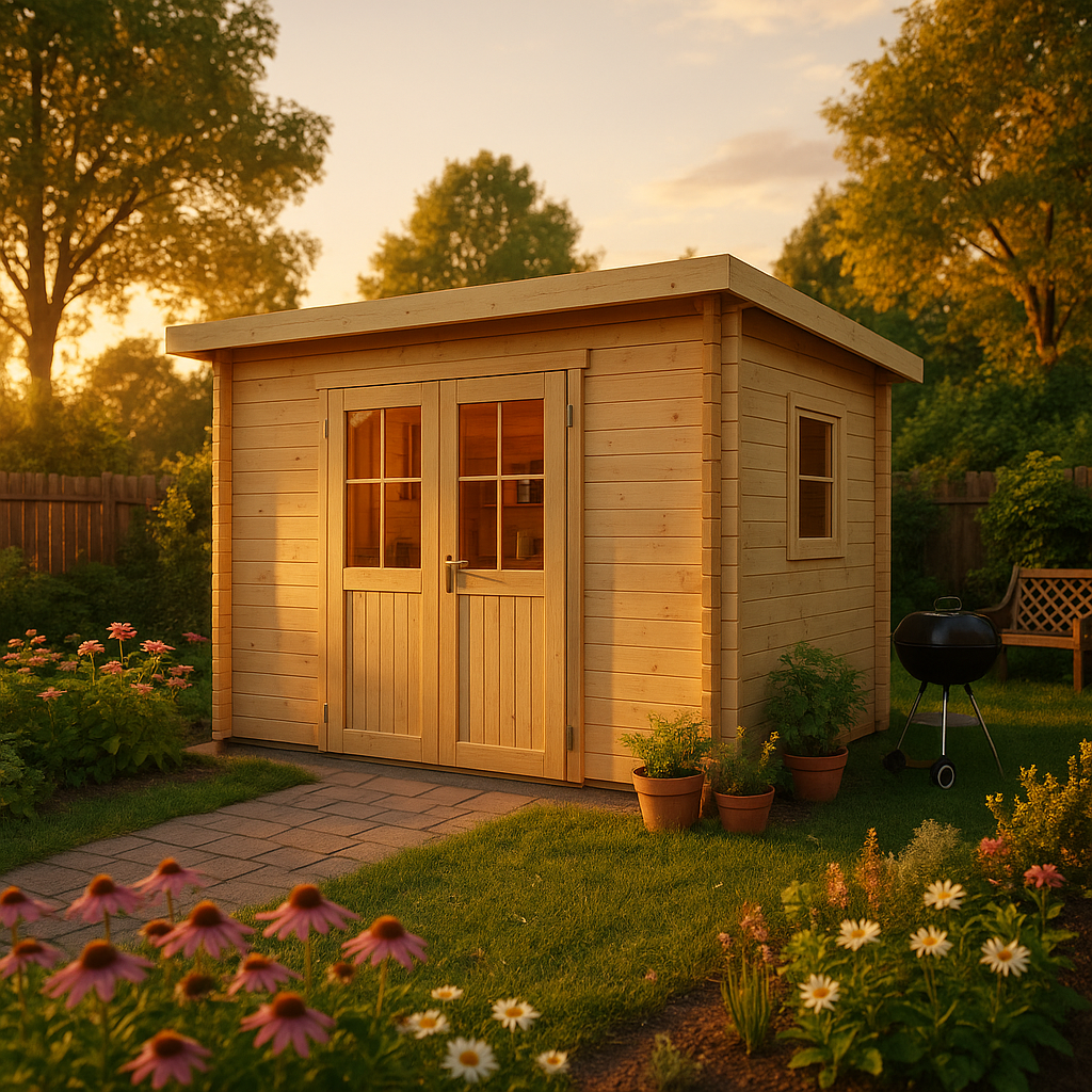 Fjordholz Pultdach Gartenhaus Modell Ezra 5E