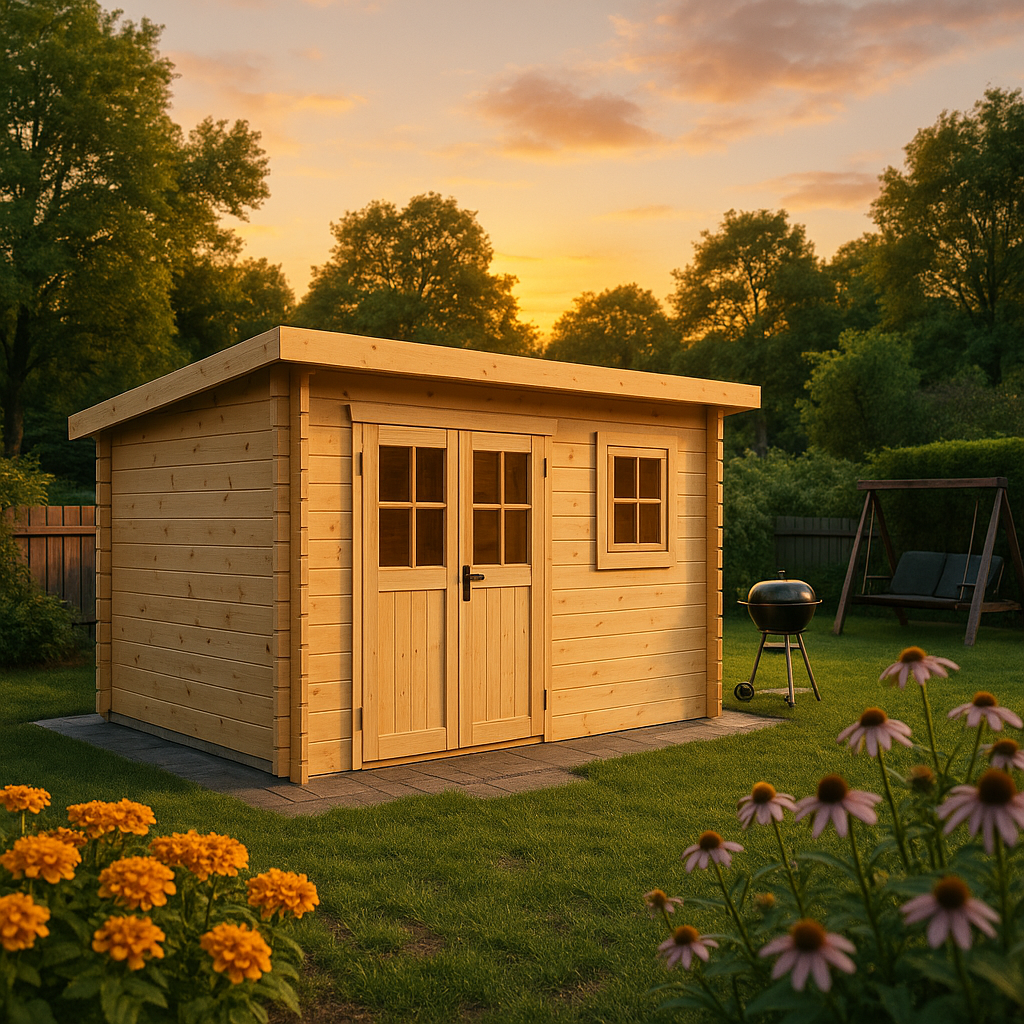 Fjordholz Pultdach Gartenhaus Modell Ezra 5F