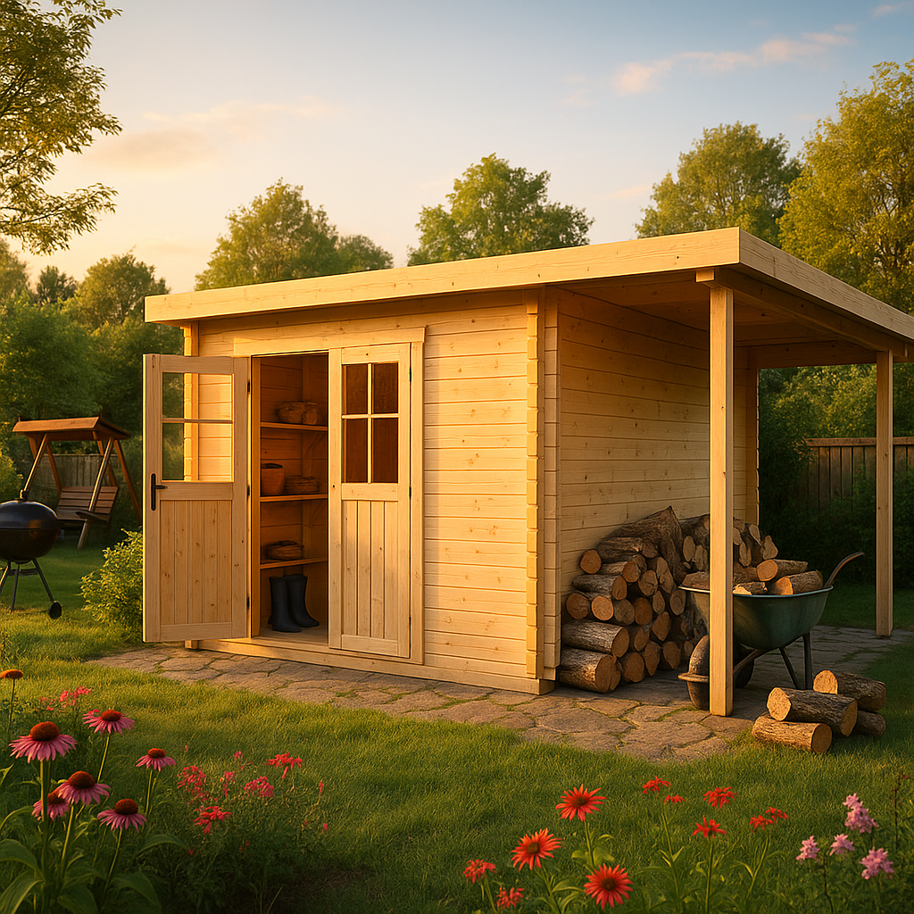 Fjordholz Pultdach Gartenhaus Modell Ezra 5G