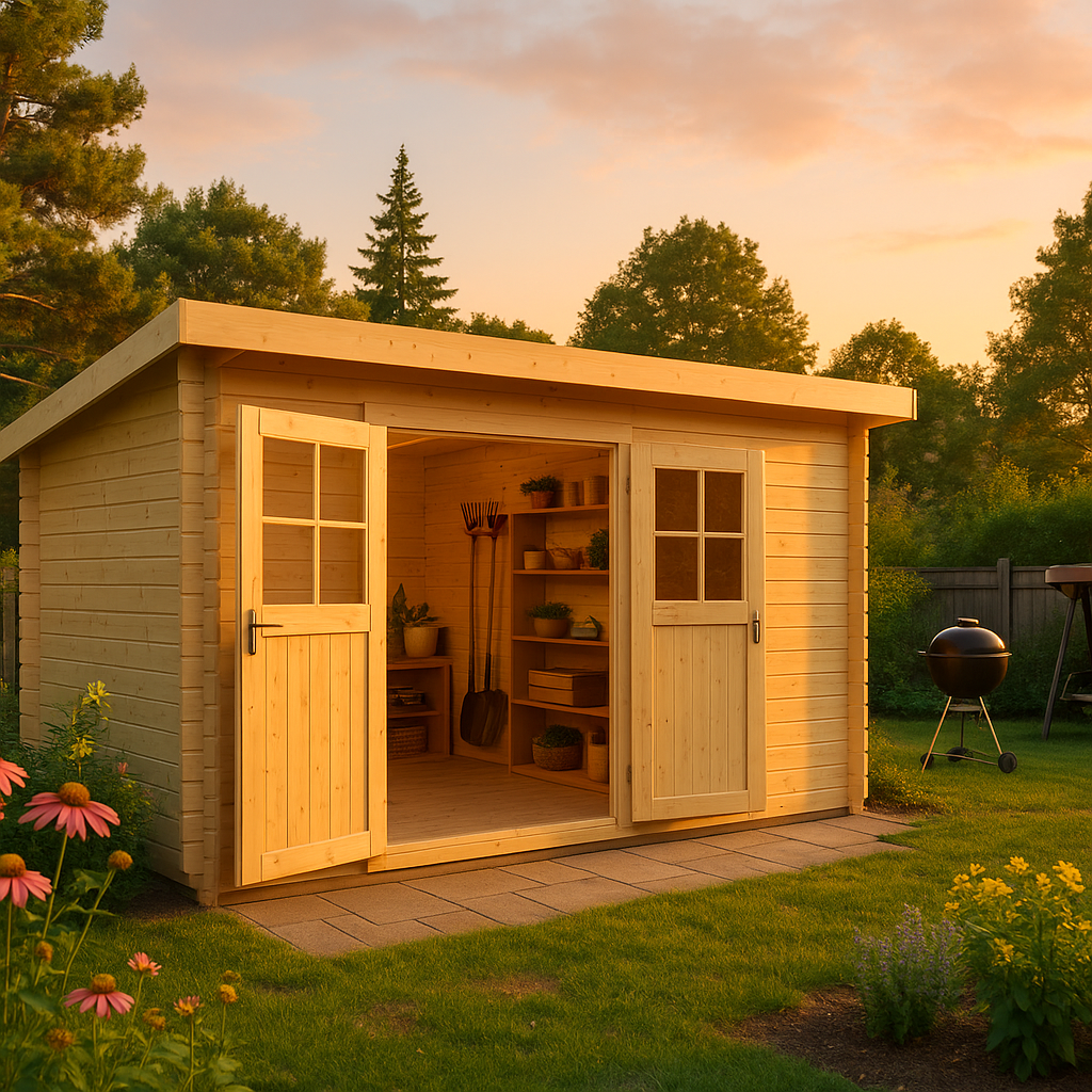 Fjordholz Pultdach Gartenhaus Modell Ezra 5H Fjordholz Pultdach Gartenhaus Modell Ezra 5H