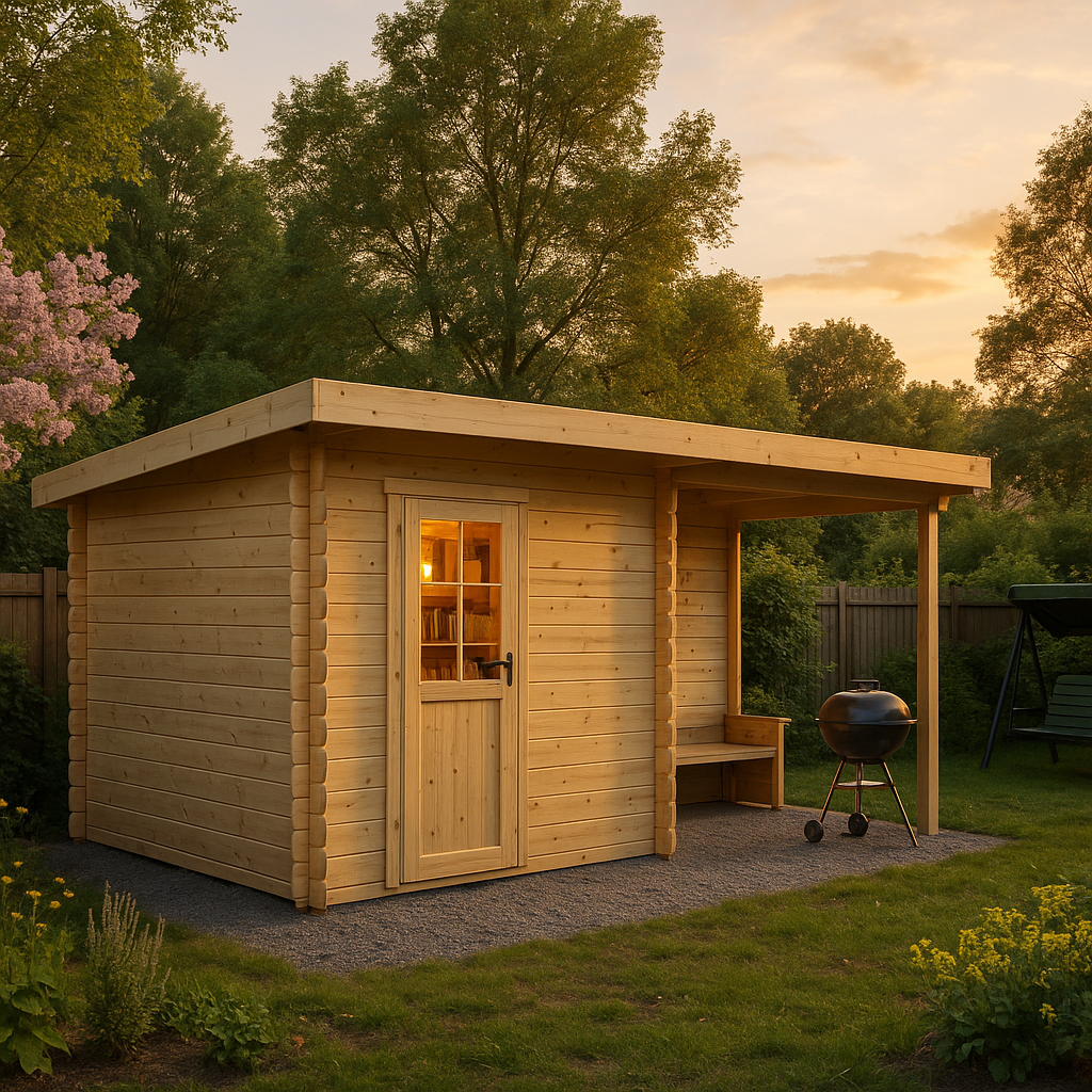 Fjordholz Pultdach Gartenhaus Modell Ezra 5I Fjordholz Pultdach Gartenhaus Modell Ezra 5I