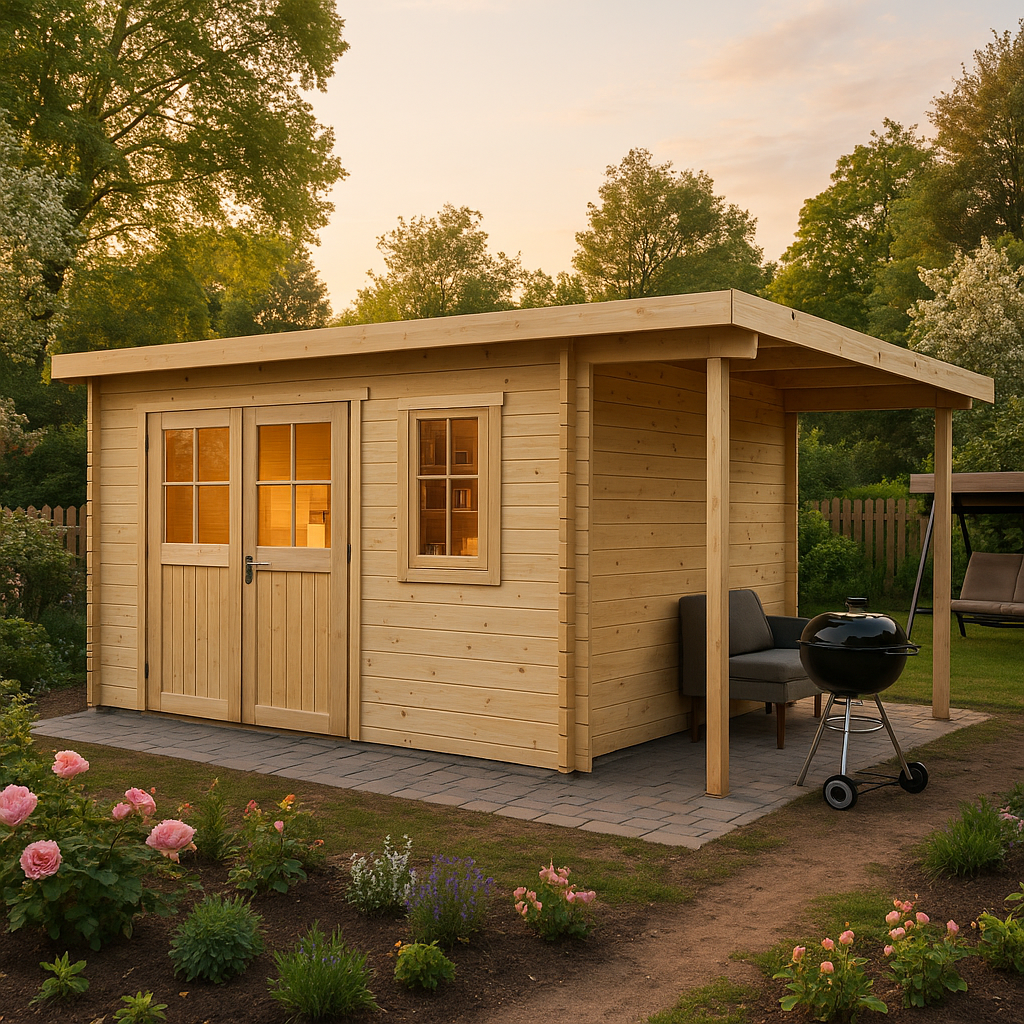 Fjordholz Pultdach Gartenhaus Modell Ezra 5I Fjordholz Pultdach Gartenhaus Modell Ezra 5I