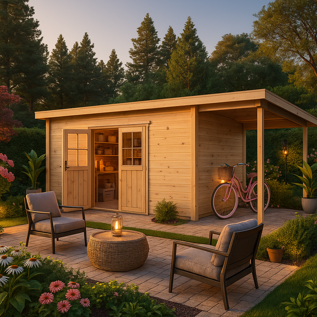 Fjordholz Pultdach Gartenhaus Modell Ezra 5I| Rabatt: 26%|7x4m