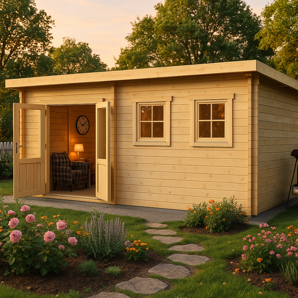 Fjordholz Pultdach Gartenhaus Modell Ezra 6D Fjordholz Pultdach Gartenhaus Modell Ezra 6D