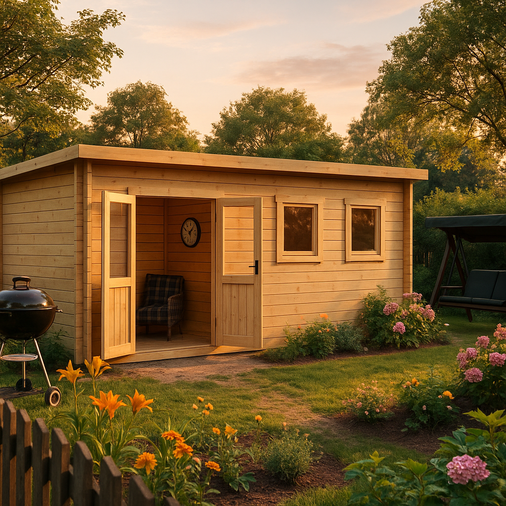 Fjordholz Pultdach Gartenhaus Modell Ezra 6D Fjordholz Pultdach Gartenhaus Modell Ezra 6D
