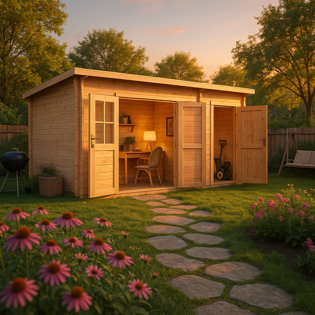 Fjordholz Pultdach Gartenhaus Modell Ezra 6P