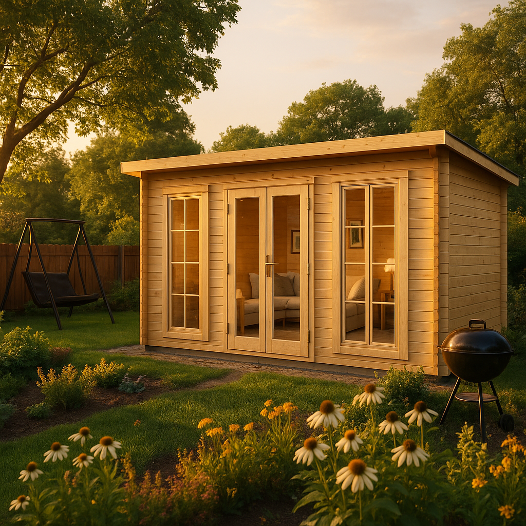 Fjordholz Pultdach Gartenhaus Modell Mali 28 E, Na