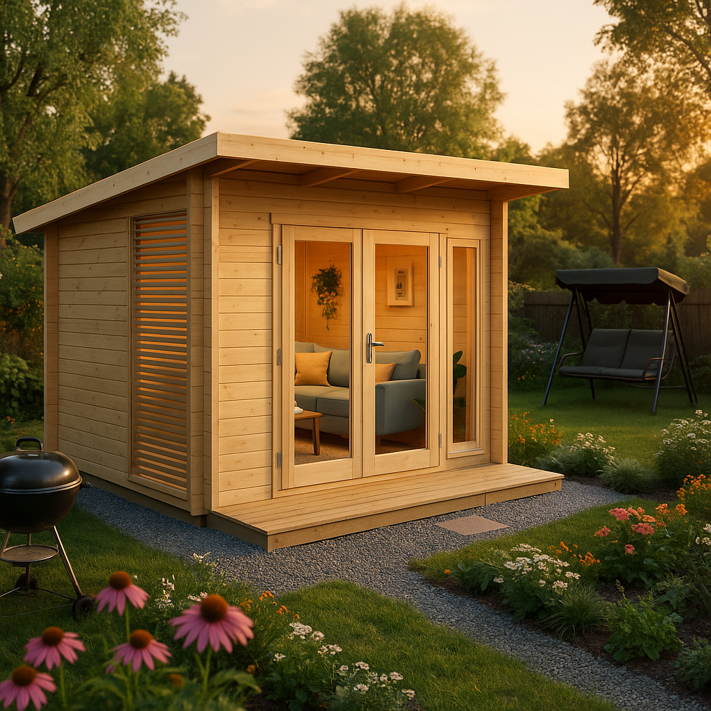 Fjordholz Pultdach Gartenhaus Modell Monica 28 B