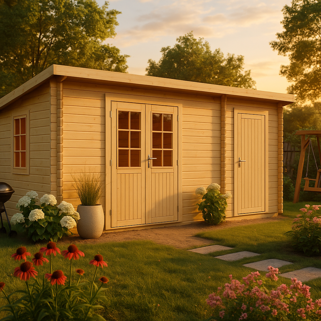 Fjordholz Pultdach Gartenhaus Modell Rex 28 B Fjordholz Pultdach Gartenhaus Modell Rex 28 B