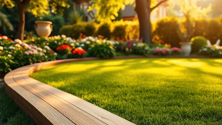 Rasenkante Holz für Ihren Garten