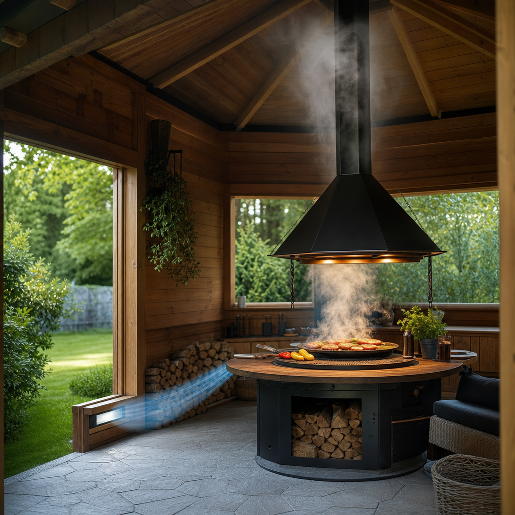 Rauchabzug und Zuluft im Grillpavillon abstimmen