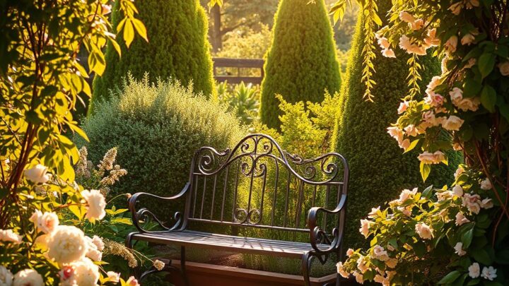 Romantische Sitzecken im Garten für Entspannung
