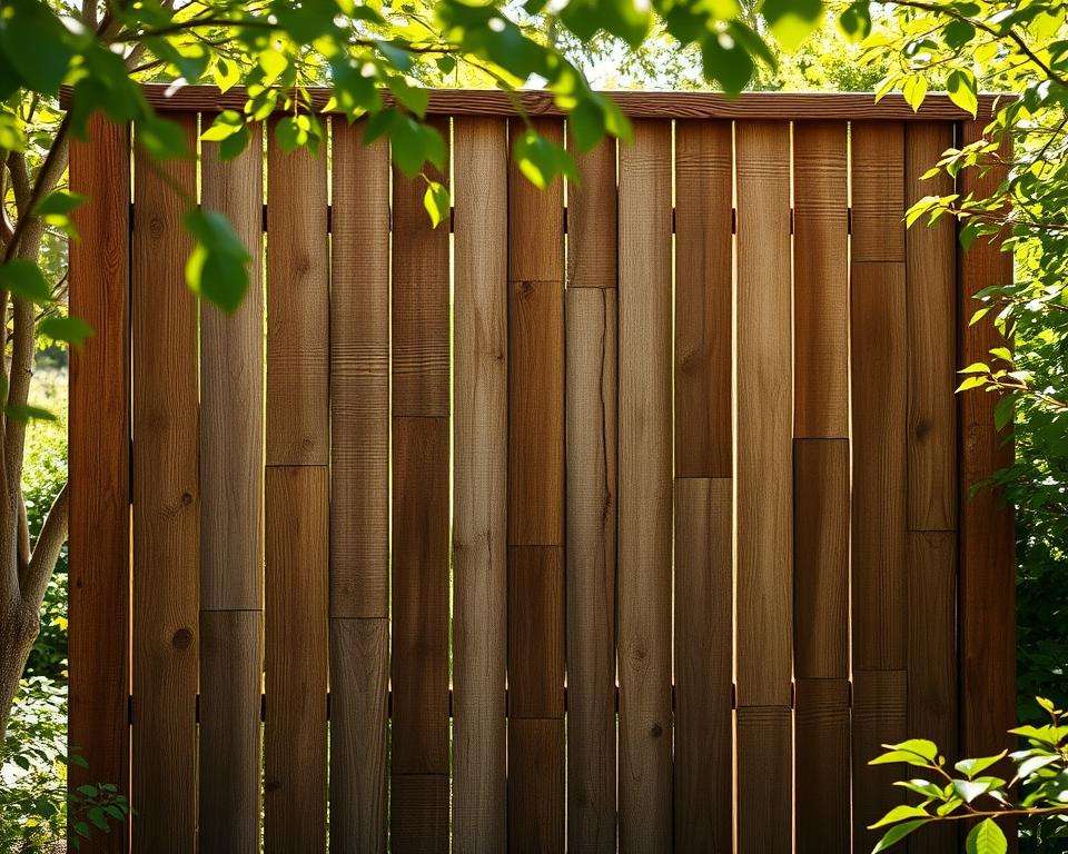rustikaler Sichtschutz aus Holz