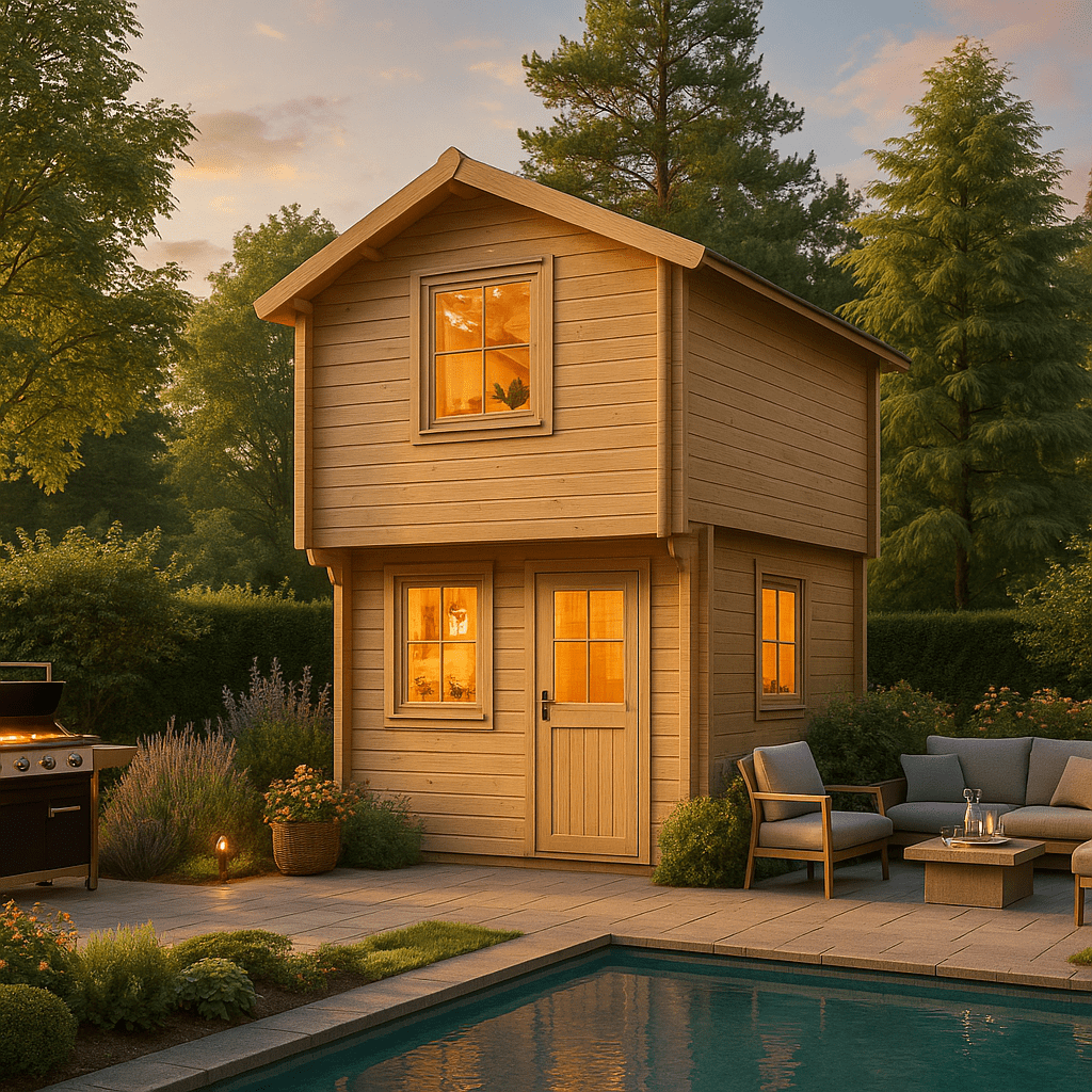 Fjordholz Satteldach Gartenhaus Modell Cyrene 44| Rabatt: 26%|6x4m