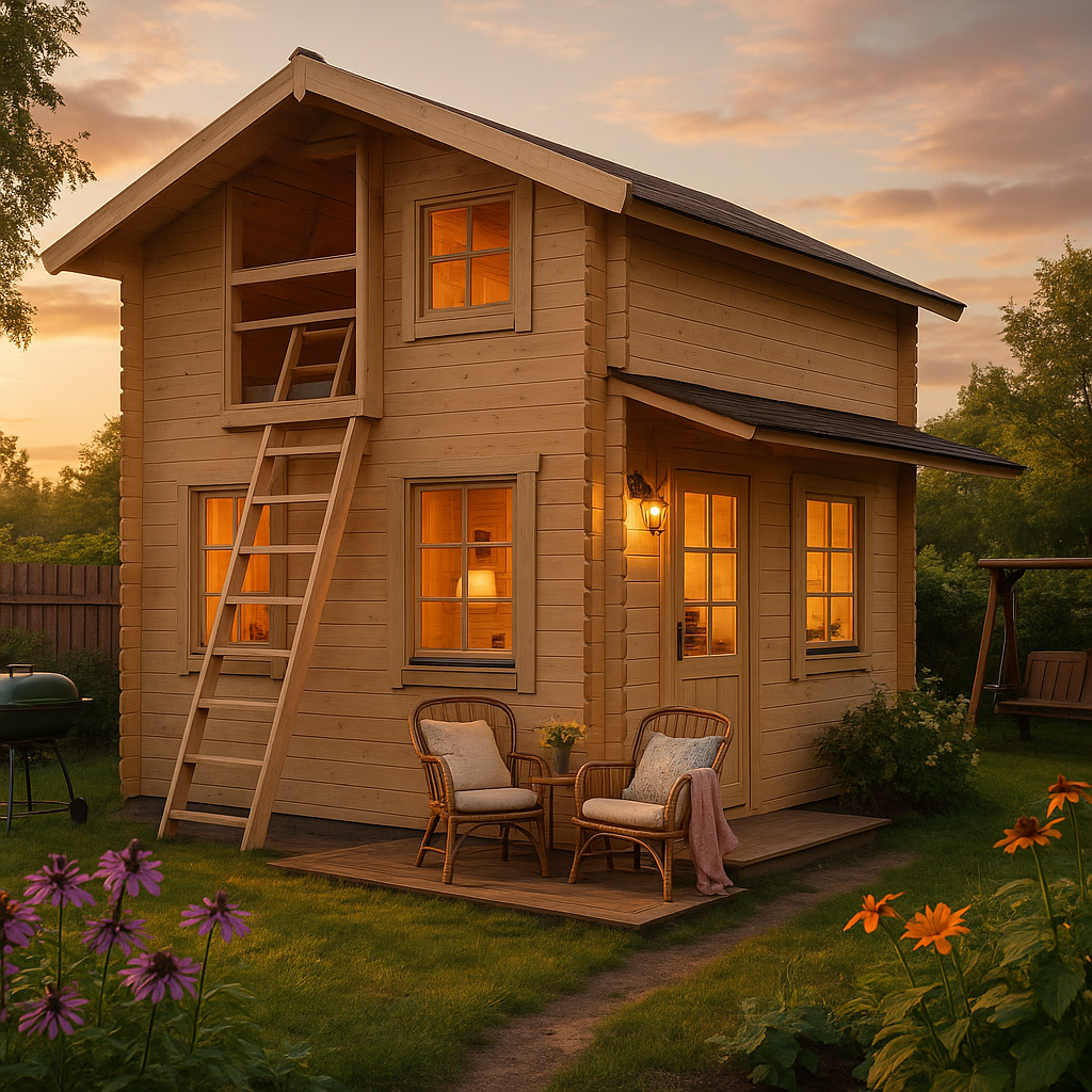 Fjordholz Satteldach Gartenhaus Modell Daphne 44