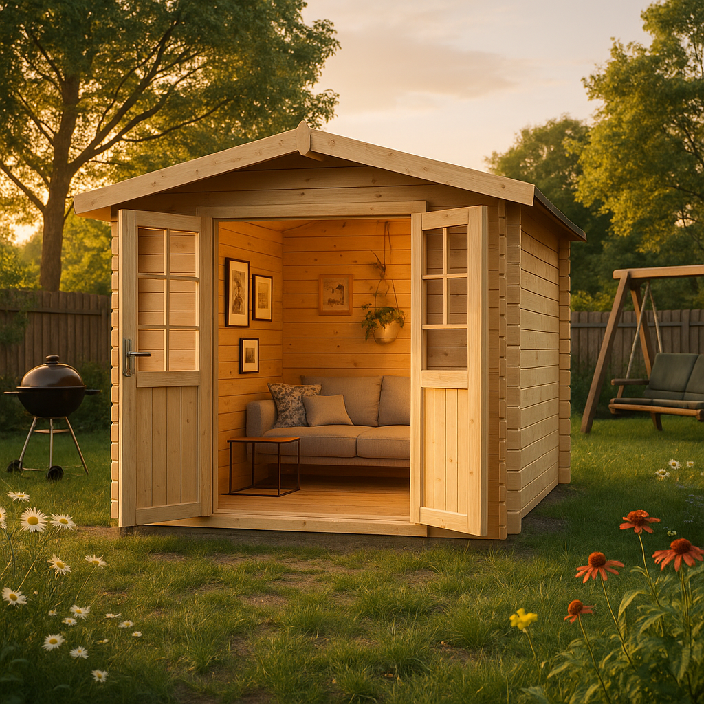 Fjordholz Satteldach Gartenhaus Modell Eliza 3D Fjordholz Satteldach Gartenhaus Modell Eliza 3D