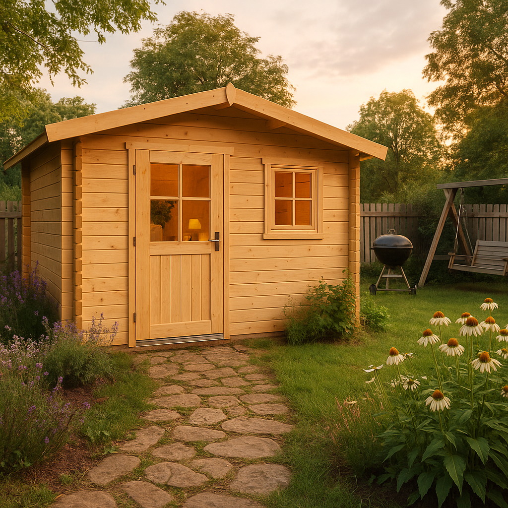 Fjordholz Satteldach Gartenhaus Modell Eliza 4B