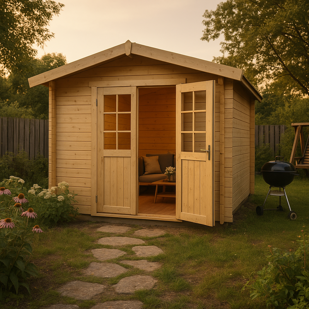 Fjordholz Satteldach Gartenhaus Modell Eliza 4D Fjordholz Satteldach Gartenhaus Modell Eliza 4D