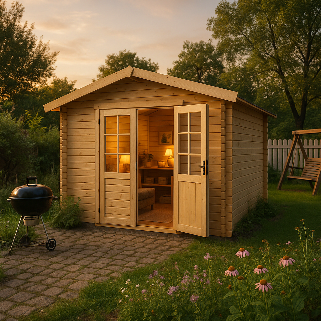 Fjordholz Satteldach Gartenhaus Modell Eliza 4D Fjordholz Satteldach Gartenhaus Modell Eliza 4D
