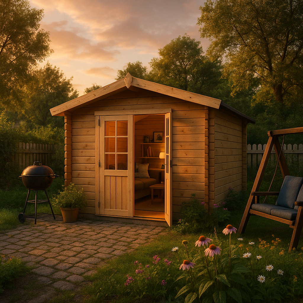 Fjordholz Satteldach Gartenhaus Modell Eliza 4D