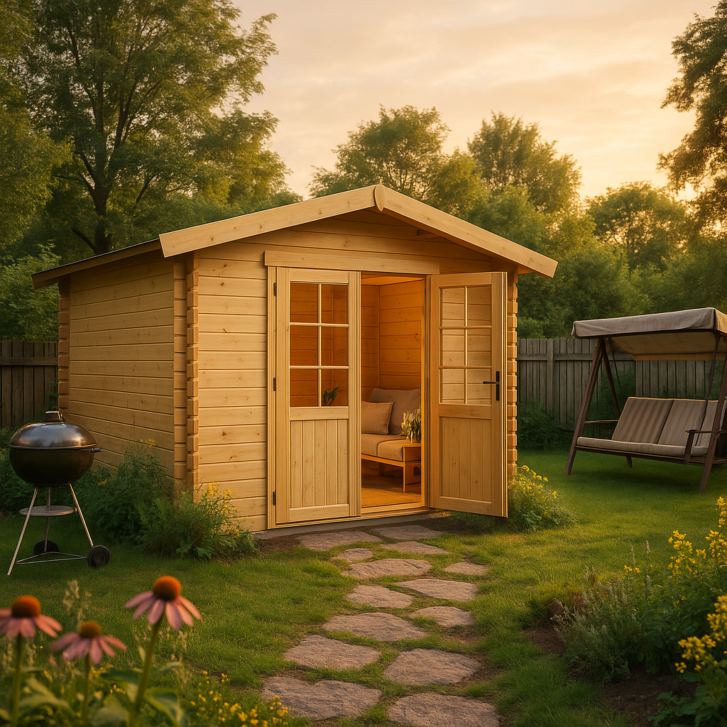 Fjordholz Satteldach Gartenhaus Modell Eliza 4D Fjordholz Satteldach Gartenhaus Modell Eliza 4D