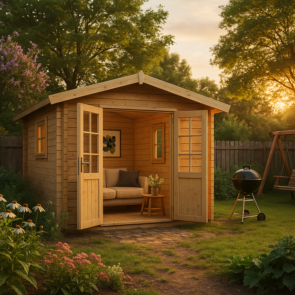 Fjordholz Satteldach Gartenhaus Modell Eliza 4E| Rabatt: 26%