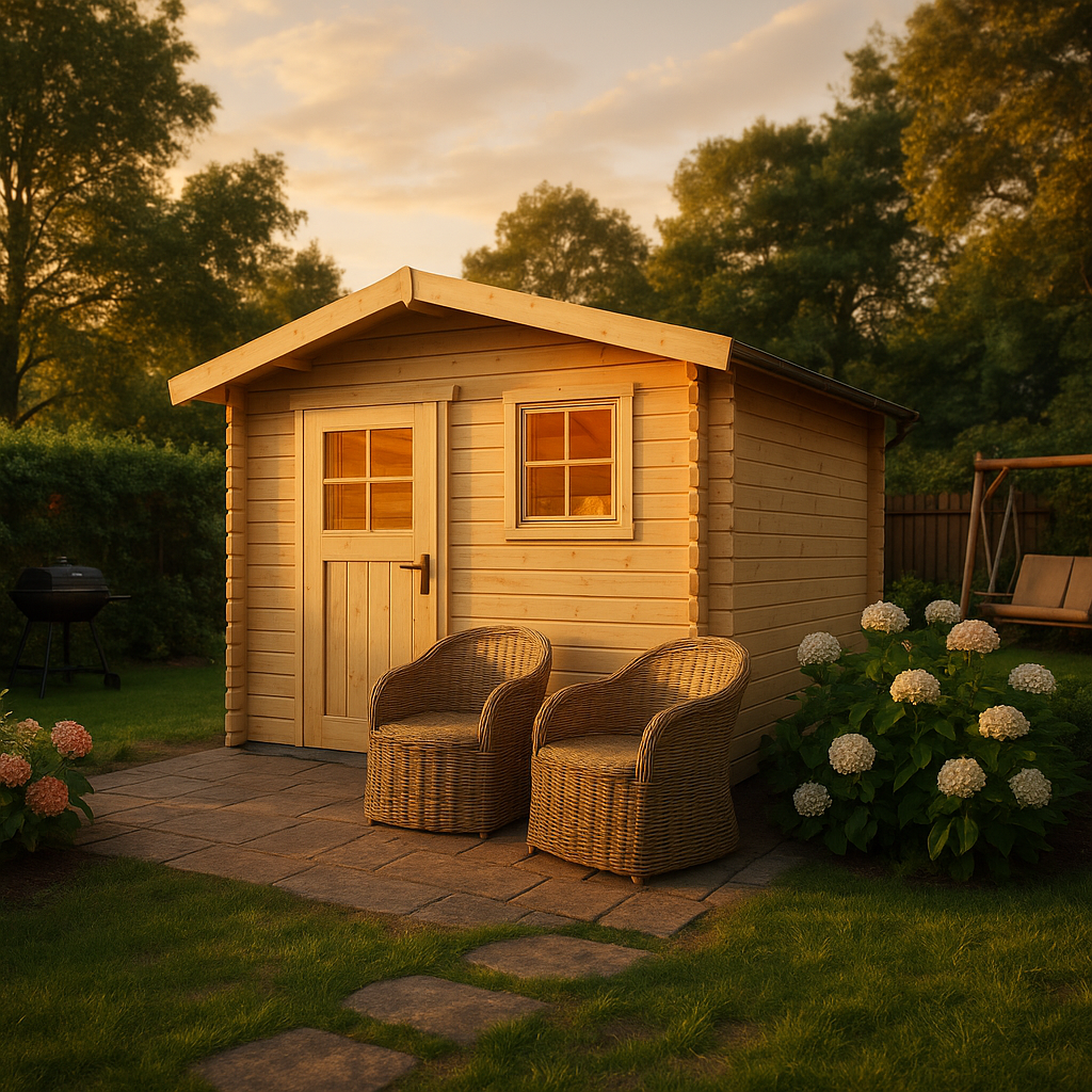 Fjordholz Satteldach Gartenhaus Modell Eliza 5B| Rabatt: 26%|3x3m