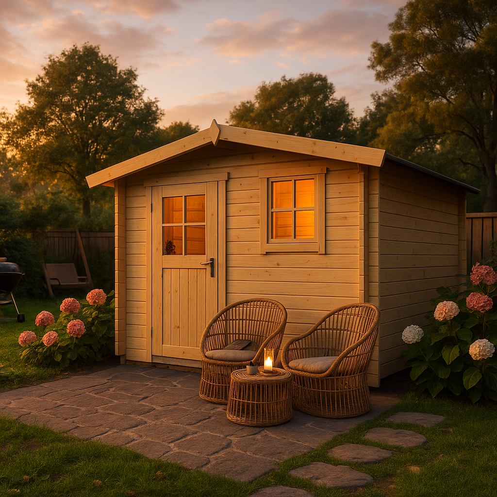 Fjordholz Satteldach Gartenhaus Modell Eliza 5B