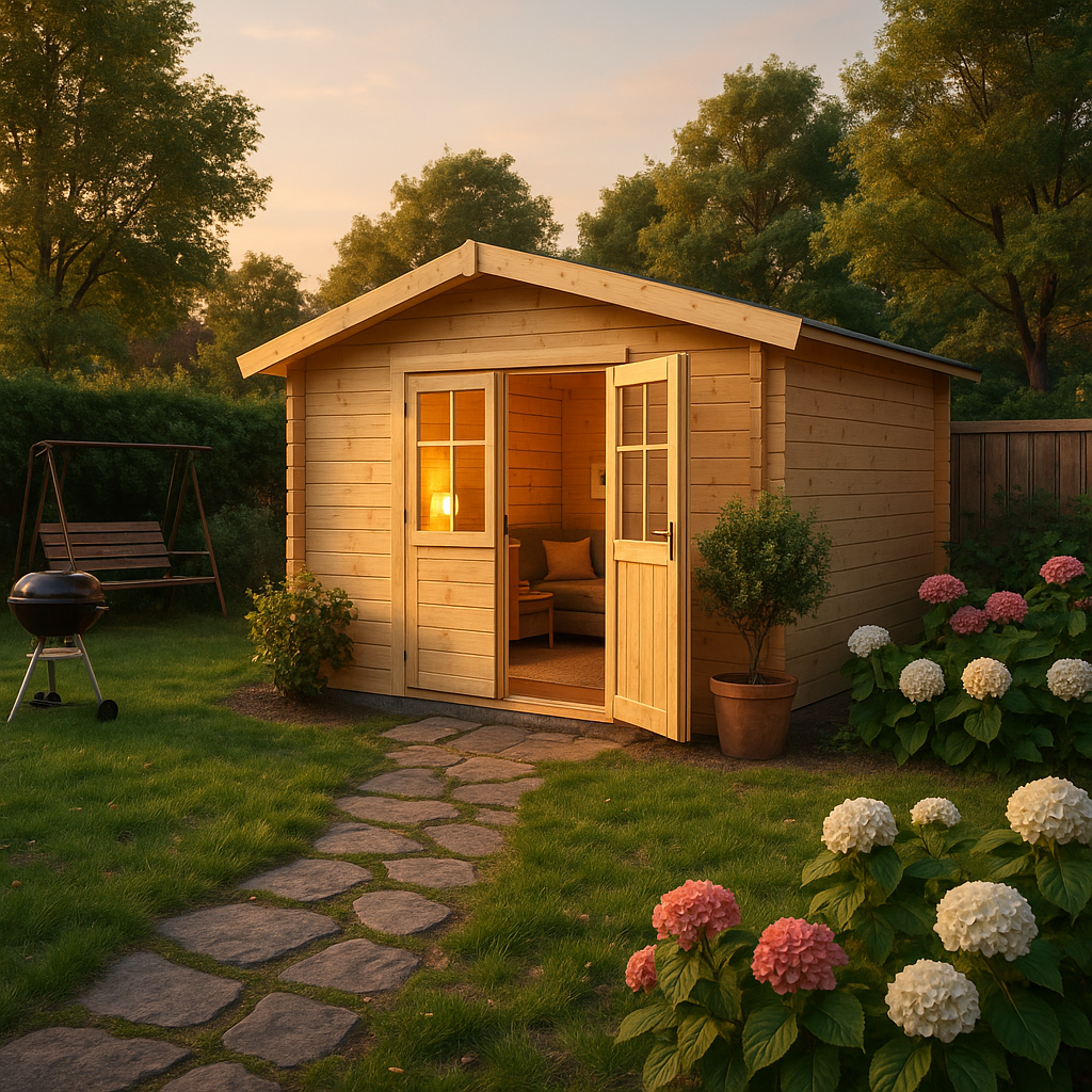Fjordholz Satteldach Gartenhaus Modell Eliza 5D