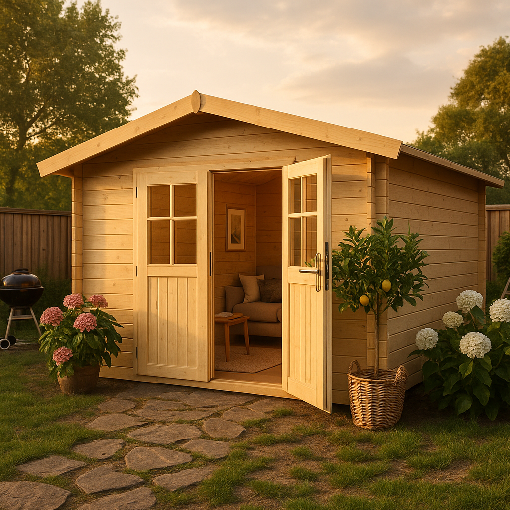 Fjordholz Satteldach Gartenhaus Modell Eliza 5D