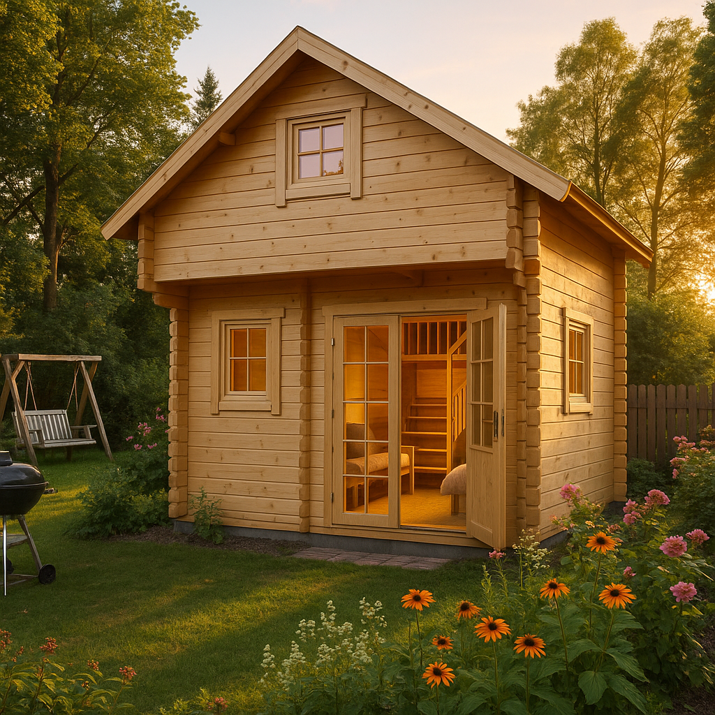 Fjordholz Satteldach Gartenhaus Modell Ontario 44