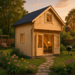 Fjordholz Satteldach Gartenhaus Modell Ontario 44