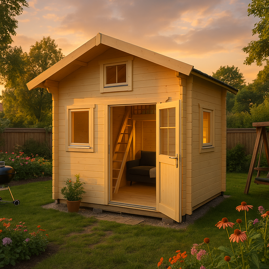 Fjordholz Satteldach Gartenhaus Modell Sönke 44 A