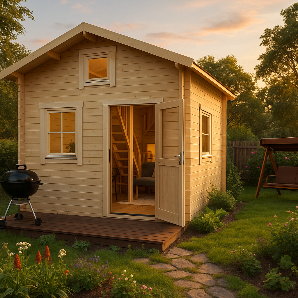 Fjordholz Satteldach Gartenhaus Modell Sönke 44 B