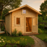 Fjordholz Satteldach Gartenhaus Modell Sönke 44 B