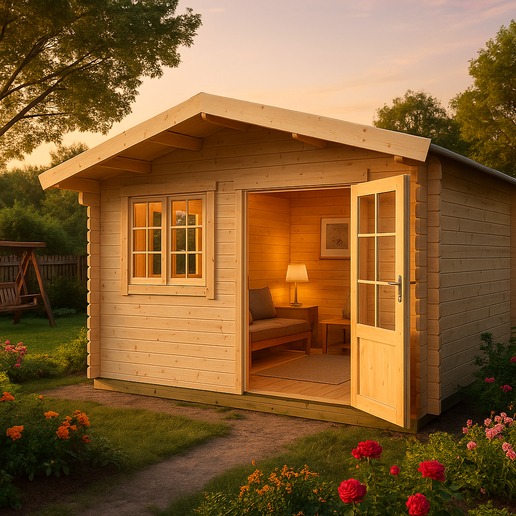 Fjordholz Satteldach Gartenhaus Modell Valerie 44