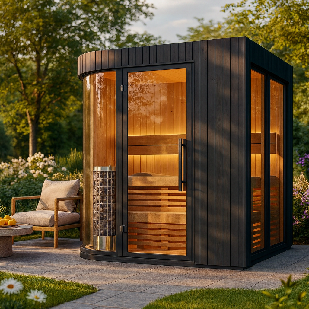 4x4m Fjordholz Saunahaus Modell Arcos S
