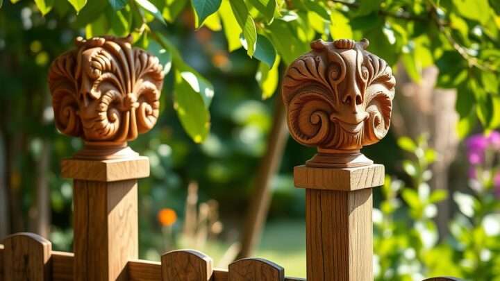 Schöne Pfeilerabdeckungen für den Garten selber machen – DIY-Projekt