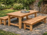 Sitzgruppe aus Holz selber bauen – Bauanleitung Schritt für Schritt