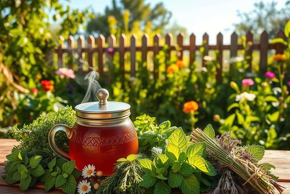 Tee selber machen mit eigenen Gartenpflanzen