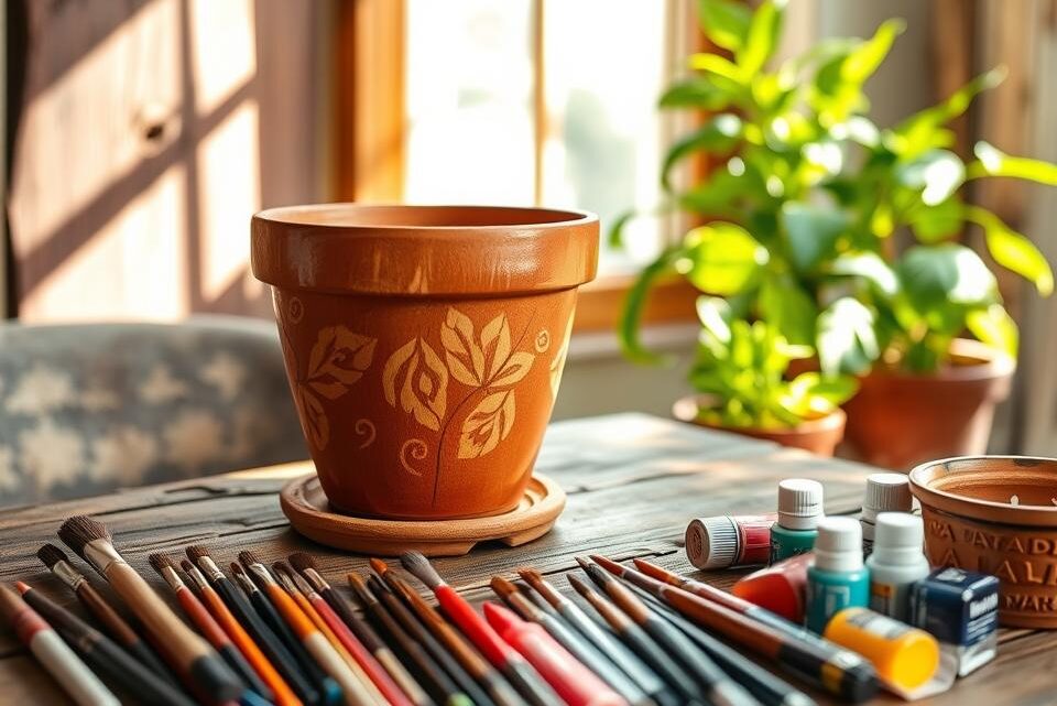 Terracotta Topf bemalen – DIY Gartendeko leicht gemacht