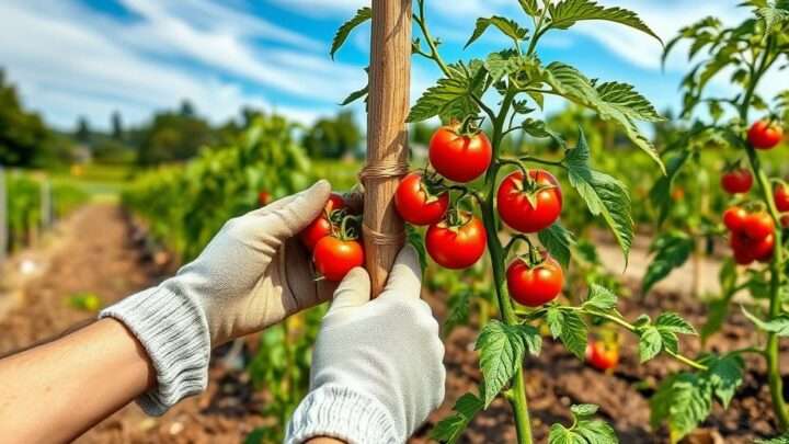 Tomaten hochbinden: Anleitung für reiche Ernte
