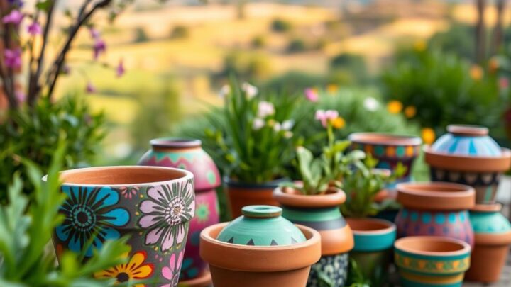 Tontöpfe bemalen wetterfest – DIY Gartendeko Anleitung